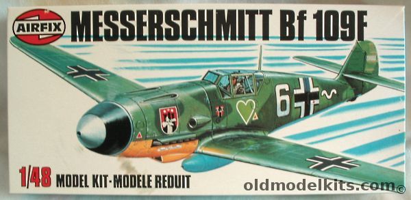 Airfix 1/48 Messerschmitt Bf-109F-4 - JG27 North African 1942 or JG54 Lake Ladoga Finland Luftflotte 1 1942 Ob. Werner von Hofe, 04101-4 plastic model kit